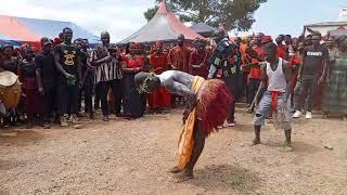 Cultural display by Ekumfi Ebiram Asafo Company @the final funeral rite of late Omanhene Akyen VI.