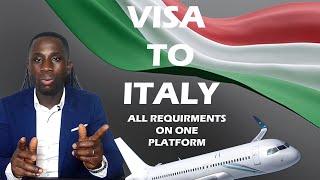 VISA TO ITALY || One credible Platform to know  ALL  the  requirements TWI