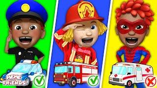 Policemen, Spiderman and Firemen Song    | ME ME and Friends Kids Songs