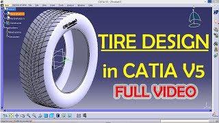 Tire Design in CATIA V5 Practice Design 11 for beginners | Catia Part modeling