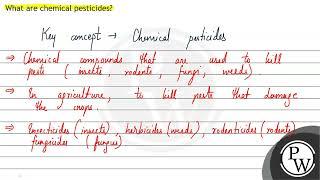 What are chemical pesticides?