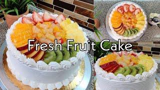 How To Make Fruit Cake Easy Cake Recipe | Best Fresh Fruit Cake Recipe |Cake Decorating Techniques