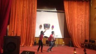 Salsa at kathmandu university...  sneha kc and rikesh shrestha...