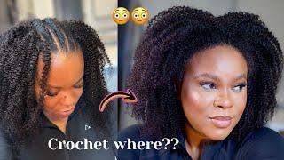 HOW TO GET FRONTAL LOOK WITH CROCHET HAIR. NEW ILLUSION HAIRLINE CROCHET FT QVR HAIR