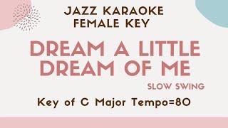 Dream a little dream of me - Ella Fitzgerald- female key [sing along instrumental JAZZ KARAOKE]