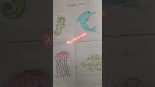 Aquatic animals#art #drawing