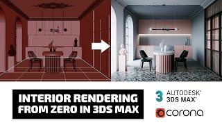 3d Max - Kitchen rendering tutorial [Modeling, Lighting, Materials]