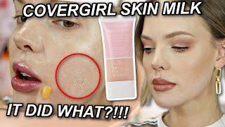 WOW! COVERGIRL SKIN MILK FOUNDATION FIRST IMPRESSION - Dry Skin, Up-close Shots, Full Review
