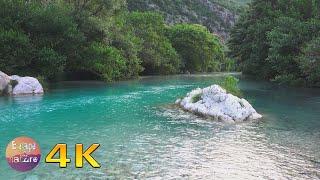 4K Peaceful waters of Acheron river ideal for relaxation & meditation - Melodic bird song