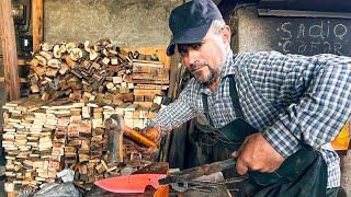 Recycling Metal Hangers into a Sharp Damascus Knife – Damascus Project