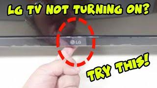 How to Fix Your LG Smart TV That Won't Turn On - Black Screen Problem