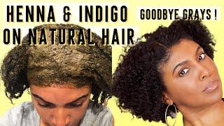 How To DYE GREY HAIR with HENNA | DIY HENNA & INDIGO for Natural Hair