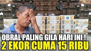 GEMPAR SATU PASAR ! DITINGGAL PULANG KAMPUNG SISA 510 EKOR BURUNGNYA DIOBRAL HABIS HABISAN HARI INI