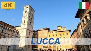 Lucca in a day, What to see in Lucca? Best towns to visit in Tuscany, walk 4k italy. Real city life