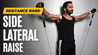 How To Do Side Lateral Raises With Resistance Band | Shoulder Workout | Fitness My Life