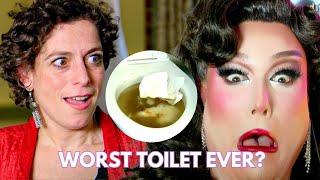 Dirtiest Toilets EVER | Drag Queen Reacts to Hotel Inspector