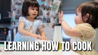 Leah Teaches Bella How To Cook - @itsJudysLife