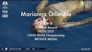 Marianna Gillespie BRONZE medal CWTB CMAS World Championship 2021