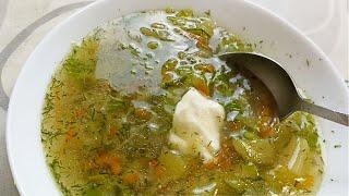 Легкий овощной суп.Простой и быстрый суп  нв курином бульоне.