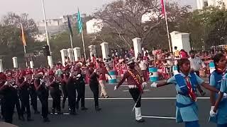 Mcc school band participating in the republic day celebration at Marina Beach