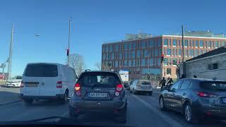 Copenhagen Central Station(Hovedbanegården) | Valby to Central station | Driving Downtown Copenhagen