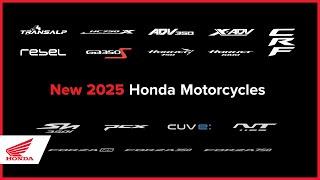 New 2025 Honda Motorcycles and Scooter Range