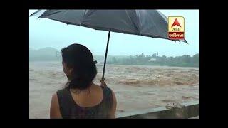 New Water In Orsang River, People Watch Flood On Bridge