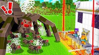 Mutant Spider VS The Most Secure Minecraft House