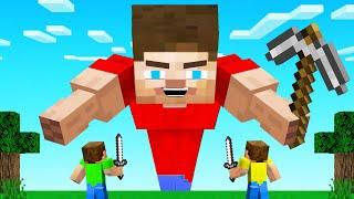 Hunters VS Speedrunner BUT I Have MEGA STRENGTH! (Minecraft)