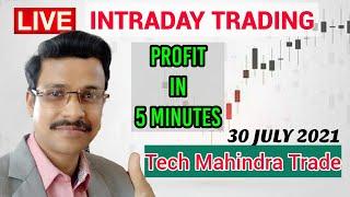 Live Intraday Trading - Tech Mahindra Stock (30 JULY 2021)