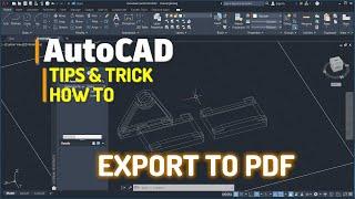 AutoCAD How To Export To Pdf Tutorial