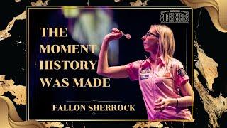 NINE-DARTER - First woman to hit perfect leg on TV