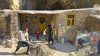 Nomadic Life: Nomadic Construction _ Strengthening a Nomadic House on the Rocks ️️