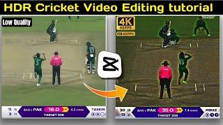 How to Make HDR Cricket video Editing || Capcut video Editing || Tiktok viral Editing