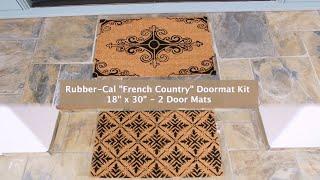 Rubber-Cal "French Country" Doormat Kit - 18" x 30" - 2 Door Mats