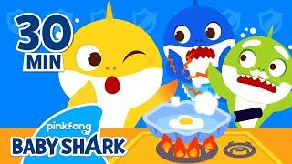 WATCH OUT Baby Shark, It's Hot! | +Compilation | Safety Songs for Kids | Baby Shark Official