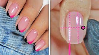 2-Color TRENDY French Tip Nails Tutorial | Nail Design idea