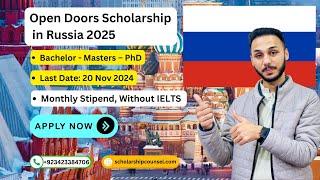 How to Apply for Open Doors Scholarship in Russia 2025 | Apply for Russian Scholarship 2025 #russia