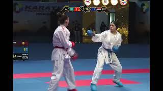 ZHANGBYRBAY MOLDIR (KAZ) vs ELGEWILY YASMIN NASR (EGY) FINAL female Kumite -50kg k1 Fujairah 2022