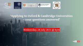 Webinar: Applying to Oxford and Cambridge Universities