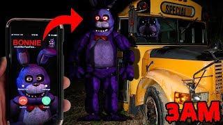 (GONE WRONG) CALLING BONNIE ON FACETIME AT 3AM AT FNAF SCHOOL BUS | BONNIE CATCHES ME IN REAL LIFE