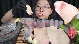 녹진한 홍어간에 꾸리꾸리 홍어지느러미 Mukbang eating show