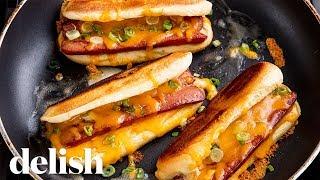 Grilled Cheese Dogs | Delish