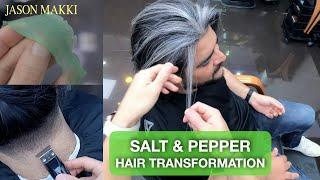 Haircut! Long Hair Transformation ️ Salt & Pepper Hair  Jason Makki