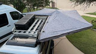 Custom Yakima awning install with 8020 on Vintage JDM LandCruiser