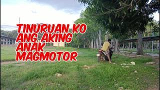 Tinuruan ko ang aking anak magmotor [How to ride a motorcycle] [How to drive a motorcycle]