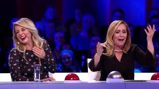 Hilarisch commentaar Angela bij auditie - HOLLAND'S GOT TALENT