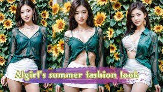 【AI art】AIgirl's summer fashion look