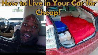 My $50 TOYOTA PRIUS Setup | How to Sleep in Your Car Comfortably