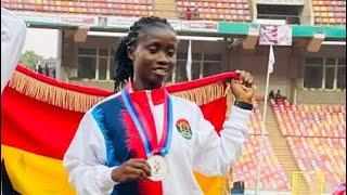 Women’s 200m final. African Military Games. 24.07sec. Mary Boakye .